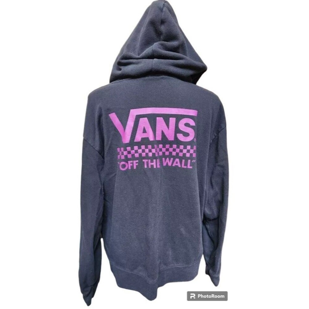 VANS Hoodie Full Zip Size Medium Black